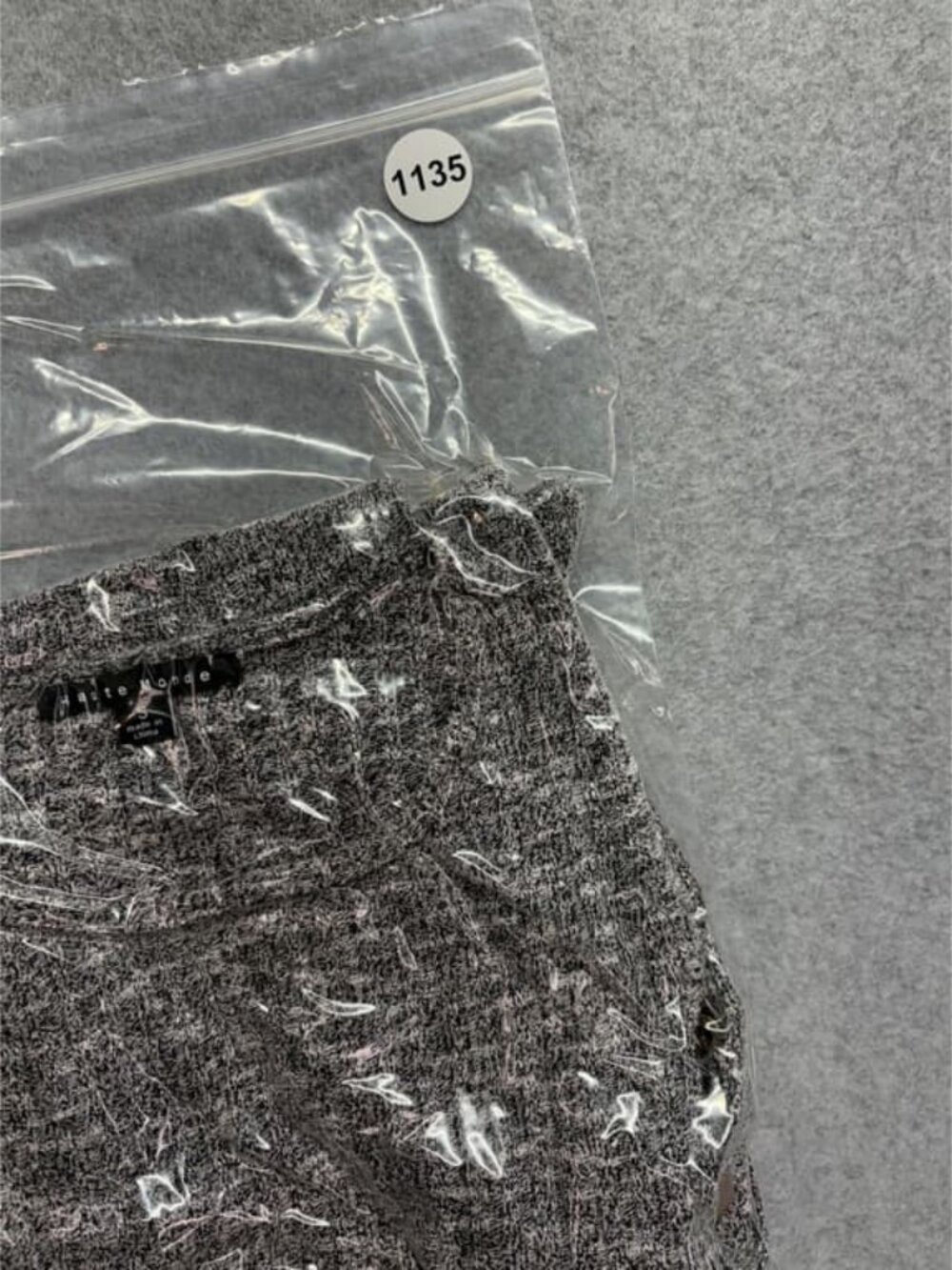 Womens Grey Ribbed Knit Button